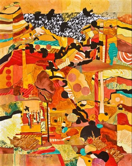 Sedona Spirits, mixed media art by Deanna Thibault
